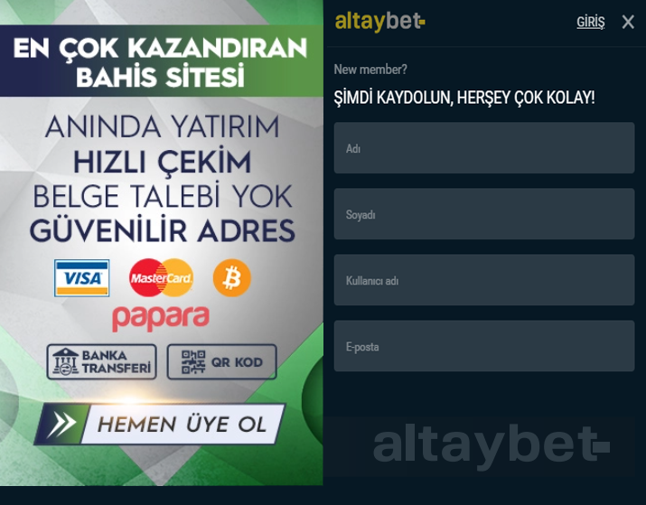 altay bet üyelik
